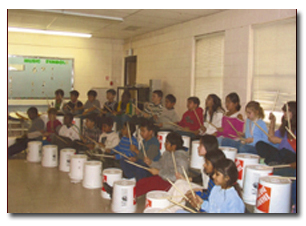 More kids drumming